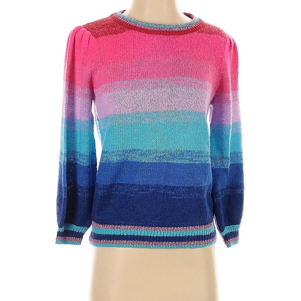 Lilly Pulitzer Pink and Blue Striped Sweater